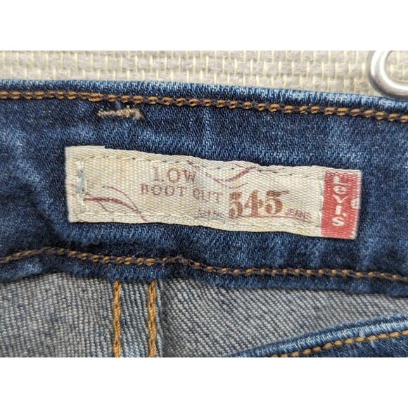 Levi's 345 Blue Jeans Size 12 Medium Low Boot Cut -0424B182 - Picture 3 of 10